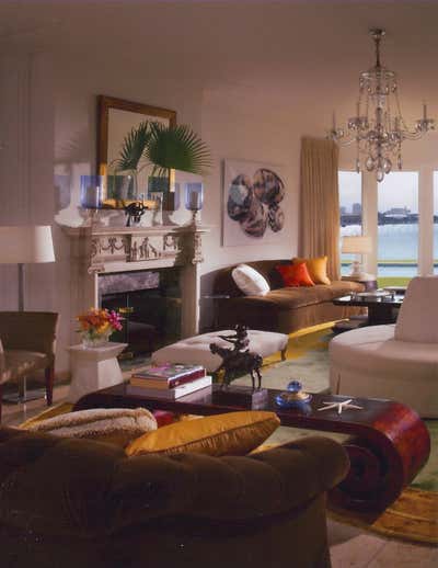  Art Deco Family Home Living Room. San Marino Residence by Brown Davis Architecture & Interiors.