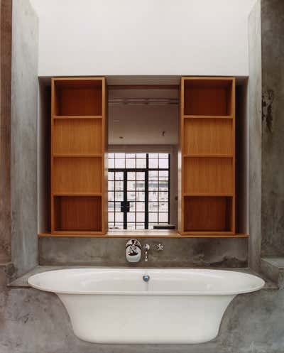  Eclectic Family Home Bathroom. Duplex Loft by Michael Haverland Architect.