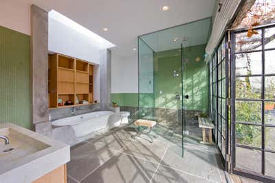  Eclectic Family Home Bathroom. Duplex Loft by Michael Haverland Architect.