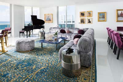  Contemporary Beach House Living Room. Miami Beach Ocean front Penthouse by Brown Davis Architecture & Interiors.