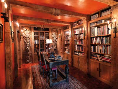  Mediterranean Family Home Office and Study. Mayan Deco by Fern Santini, Inc..