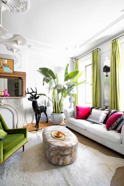  Bohemian Family Home Living Room. Brooklyn Townhouse by Fawn Galli Interiors.