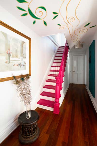  Eclectic Family Home Entry and Hall. Brooklyn Townhouse by Fawn Galli Interiors.