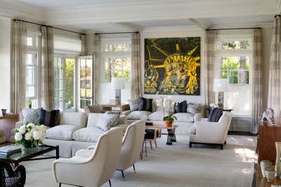  Contemporary Vacation Home Living Room. On Georgica Pond by David Kleinberg Design Associates.