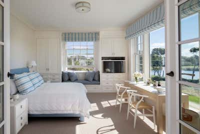 Contemporary Vacation Home Bedroom. On Georgica Pond by David Kleinberg Design Associates.