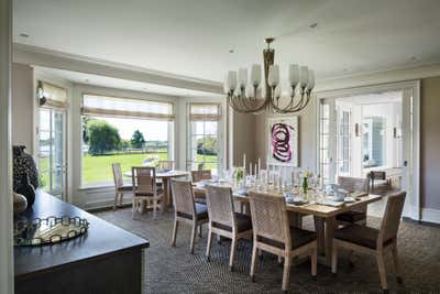 Contemporary Vacation Home Dining Room. On Georgica Pond by David Kleinberg Design Associates.