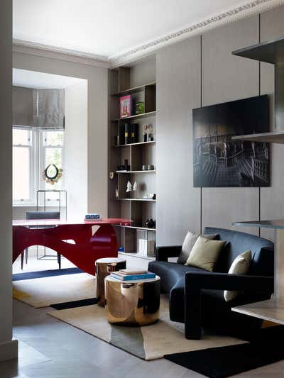  Contemporary Family Home Office and Study. The Boltons by Rabih Hage.