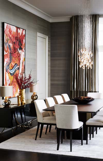 Transitional Hotel Dining Room. Four Seasons Toronto by Julie Charbonneau Design.
