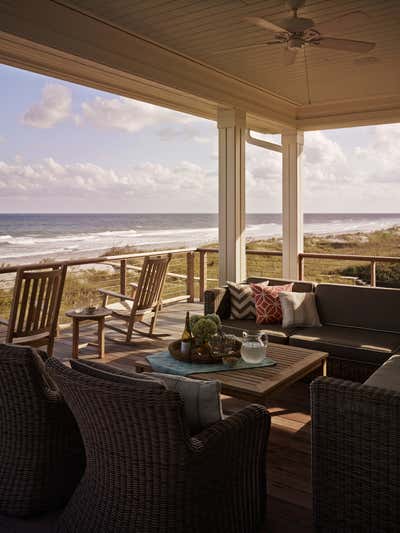  Beach Style Beach House Patio and Deck. Modern Coastal Retreat by Barrie Benson Interior Design.