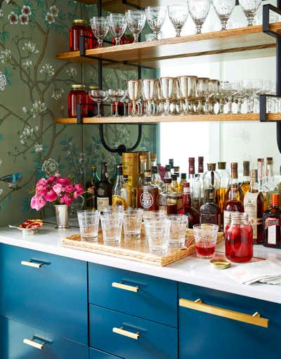  Hollywood Regency Family Home Bar and Game Room. Maison Johnson by Barrie Benson Interior Design.