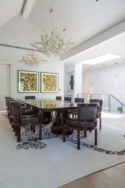 Contemporary Vacation Home Dining Room. Aspen  by Samantha Todhunter Design Ltd..