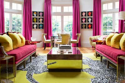  Art Deco Family Home Living Room. Chelsea  by Samantha Todhunter Design Ltd..