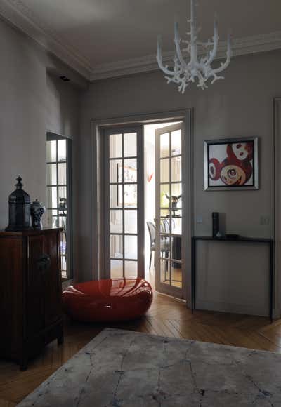  Contemporary French Family Home Entry and Hall. Rue Benjamin Franklin by Rabih Hage.
