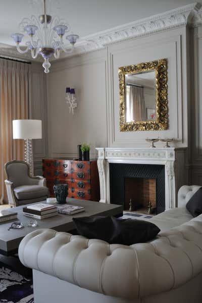  French Family Home Living Room. Rue Benjamin Franklin by Rabih Hage.
