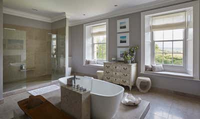  Mid-Century Modern Country House Bathroom. Northumberland by Fiona Barratt Interiors.
