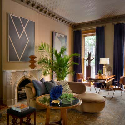  Mid-Century Modern Family Home Living Room. Brooklyn Heights Designer Showhouse  by Glenn Gissler Design.