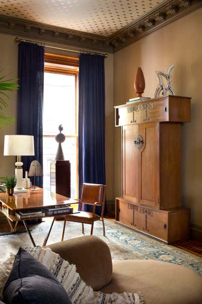  Mid-Century Modern Family Home Office and Study. Brooklyn Heights Designer Showhouse  by Glenn Gissler Design.