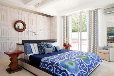 Modern Vacation Home Bedroom. Cartagena by Richard Mishaan Design.