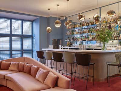 Modern Restaurant Dining Room. CHESS CLUB, Mayfair by Fran Hickman Design & Interiors .