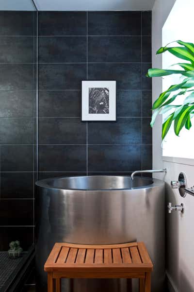  Contemporary Transitional Bachelor Pad Bathroom. Urbane New York Apartment by White Webb LLC.
