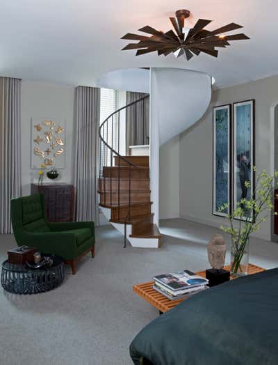 Contemporary Bachelor Pad Bedroom. Urbane New York Apartment by White Webb LLC.
