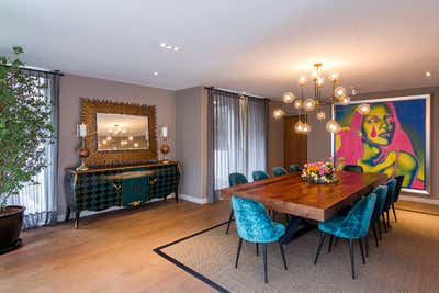 Eclectic Bachelor Pad Dining Room. Monte Blanco Residence by Sofia Aspe Interiorismo.