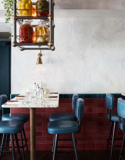  Contemporary Rustic Restaurant Dining Room. Pink Mamma by Martin Brudnizki Design Studio.