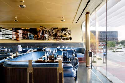  Mid-Century Modern Restaurant Dining Room. Bullion by Martin Brudnizki Design Studio.