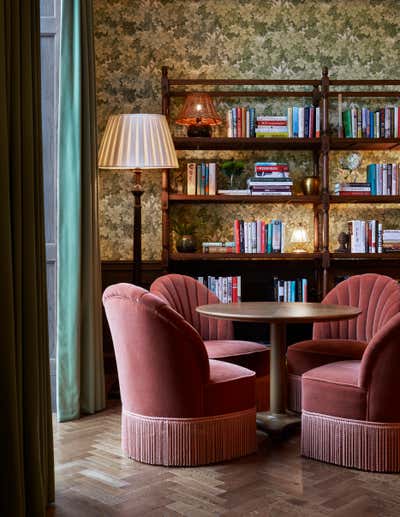  English Country Hotel Bar and Game Room. Four Seasons Hampshire by Martin Brudnizki Design Studio.
