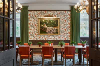  English Country Hotel Dining Room. Four Seasons Hampshire by Martin Brudnizki Design Studio.