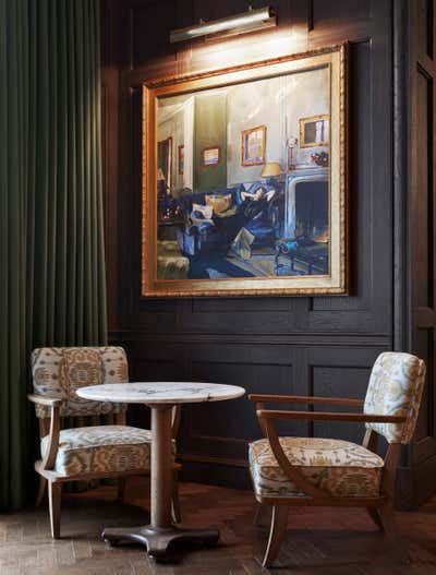  English Country Hotel Bar and Game Room. Four Seasons Hampshire by Martin Brudnizki Design Studio.