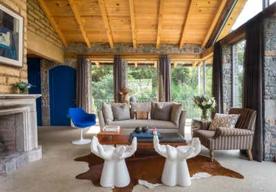  Country Country House Living Room. Cottage in the Woods by Sofia Aspe Interiorismo.
