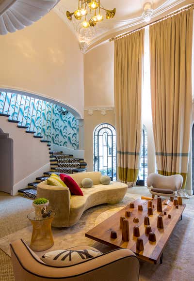  Eclectic Entertainment/Cultural Living Room. Design House Mexico City 2016 by Sofia Aspe Interiorismo.