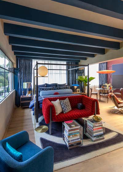  Eclectic Contemporary Entertainment/Cultural Bedroom. Design House Mexico City 2017 by Sofia Aspe Interiorismo.