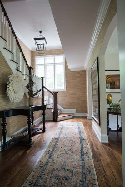  Transitional Family Home Entry and Hall. Ann Arbor Hills English Cottage by Cloth & Kind.