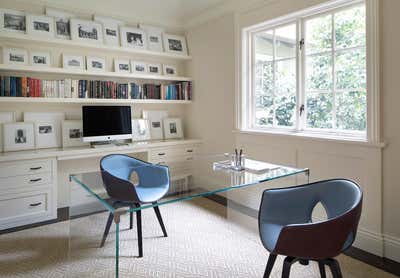  Traditional Family Home Office and Study. Menlo Park Residence by ECHE.
