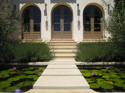  Mediterranean Hollywood Regency Family Home Exterior. Beverly Hills Estate  by Stephen Stone Designs.