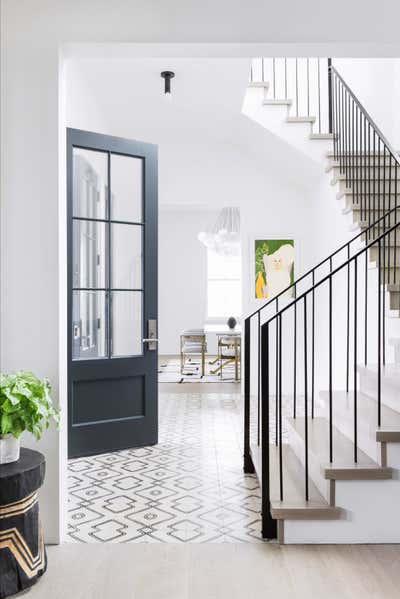  Modern Family Home Entry and Hall. Uptown Downtown by Cortney Bishop Design.