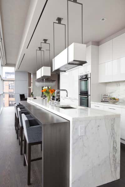  Modern Apartment Kitchen. Tribeca Penthouse by Purvi Padia Design.