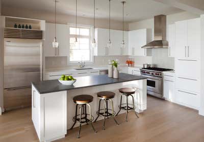  Industrial Vacation Home Kitchen.  Waterfront on the North Fork by Purvi Padia Design.