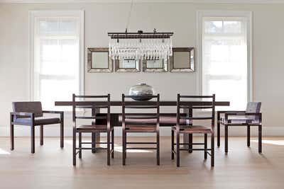 Contemporary Vacation Home Dining Room.  Waterfront on the North Fork by Purvi Padia Design.