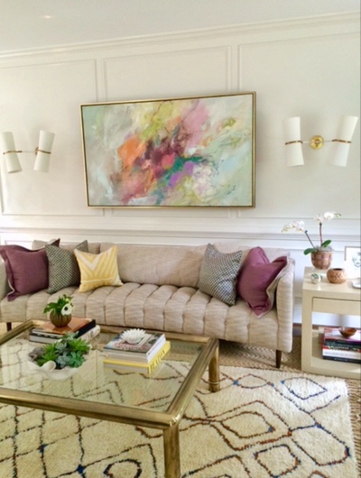  Mid-Century Modern Family Home Living Room. Modern Manner by Charlotte Lucas Design.