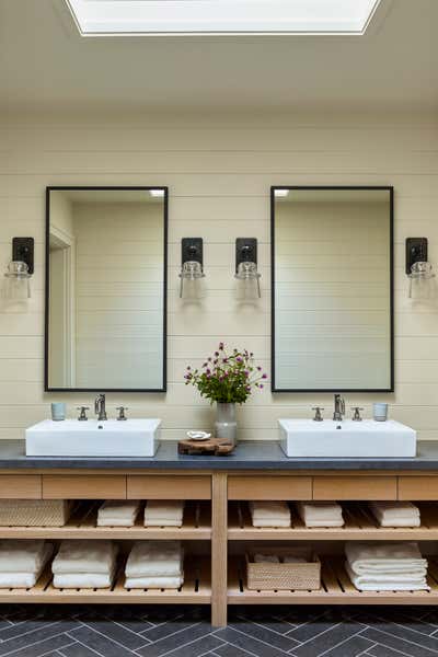  Coastal Vacation Home Bathroom. San Juan Island Retreat by Kylee Shintaffer Design.