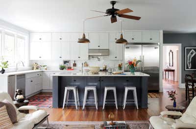  Transitional Family Home Kitchen. Saltbox on the Hill by Cloth & Kind.