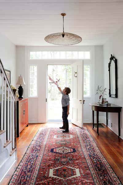  Transitional Family Home Entry and Hall. Saltbox on the Hill by Cloth & Kind.