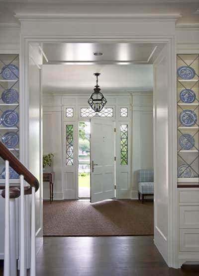  Traditional Family Home Entry and Hall. Darien, Connecticut by Foley & Cox.