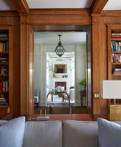  Traditional Family Home Office and Study. Darien, Connecticut by Foley & Cox.
