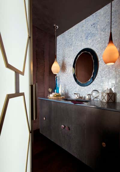  Eclectic Family Home Bathroom. Dallas Residence by Kari Whitman Interiors.