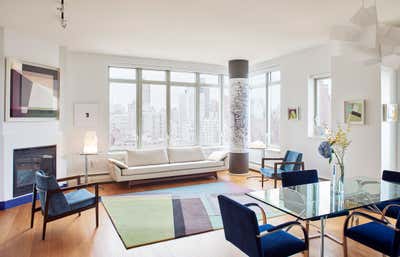  Mid-Century Modern Apartment Living Room. Allan Greenberg + Judith Seligson's New York Apartment Redesign by Allan Greenberg Architect.