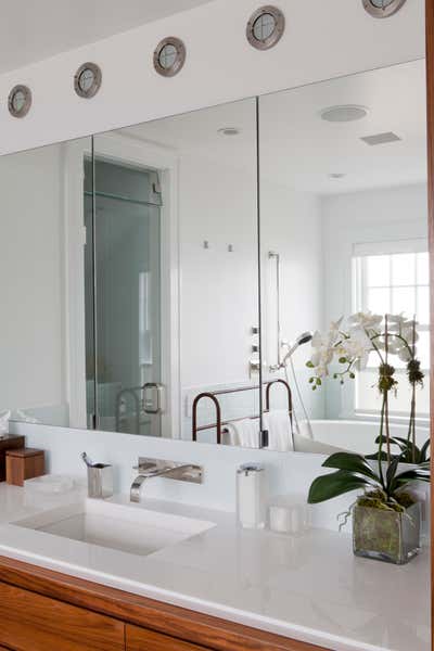  Beach Style Transitional Vacation Home Bathroom. Southampton, New York by Foley & Cox.